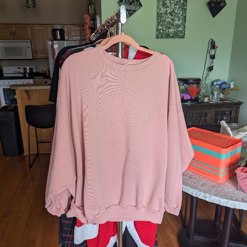 Just my size Light Pink 26w/28w pullover sweatshirt